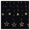 Kép 5/7 - LED karácsonyi fényfüggöny – csillagok, 185x105 cm, beltéri, meleg fehér