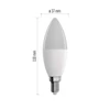 Kép 3/11 - LED izzó GoSmart gyertya / E14 / 4,8 W (40 W) / 470 lm / RGB / dimmelhető / Zigbee
