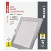 Kép 8/13 - LED süllyesztett lámpatest NEXXO, négyzet, ezüst, 18W, CCT