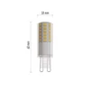 Kép 3/10 - LED izzó Classic JC / G9 / 4,2 W (40 W) / 470 lm / természetes fehér / dimmelhető