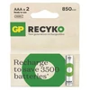Kép 1/9 - GP ReCyko NiMH Akkumulátor HR03 (AAA) 850mAh 2db