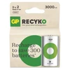 Kép 1/10 - GP ReCyko NiMH Akkumulátor HR20 (D) 3000mAh 2db