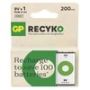 Kép 1/8 - GP ReCyko NiMH Akkumulátor 6HR61 (9V) 200mAh