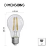 Kép 5/15 - LED izzó Filament A60 / E27 / 5 W (75 W) / 1 060 lm / meleg fehér