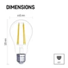 Kép 5/15 - LED izzó Filament A60 / E27 / 3,8 W (60 W) / 806 lm / természetes fehér