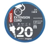 Kép 6/8 - Weatherproof hosszabbító kábel 20 m / 1 csatlakozó / kék / szilikon / 230 V / 1,5 mm2