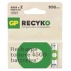 Kép 1/9 - GP ReCyko NiMH Akkumulátor HR03 (AAA) 950mAh 2db