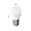 Kép 3/11 - LED izzó Classic Mini Globe / E27 / 4,2 W (40 W) / 470 lm / Meleg fehér