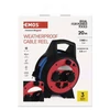 Kép 12/20 - Weatherproof kábeltekercs 20 m / 3 aljzat / kék / szilikon / 230 V / 1,5 mm2