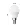 Kép 4/11 - LED izzó Classic Mini Globe / E14 / 4,2 W (40 W) / 470 lm / Meleg fehér