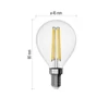Kép 4/11 - LED izzó Filament Mini Globe / E14 / 3,4 W (40 W) / 470 lm / Meleg fehér