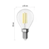 Kép 4/11 - LED izzó Filament Mini Globe / E14 / 5,9 W (60 W) / 806 lm / Természetes fehér