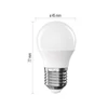 Kép 4/11 - LED izzó Classic Mini Globe / E27 / 6,5 W (60 W) / 806 lm / Természetes fehér