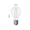 Kép 4/11 - LED izzó Filament A60 / E27 / 7,8 W (75 W) / 1060 lm / Természetes fehér