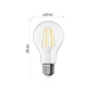 Kép 4/11 - LED izzó Filament A60 / E27 / 5,9 W (60 W) / 806 lm / Meleg fehér
