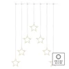 Kép 2/8 - LED karácsonyi fényfüggöny – 7 csillag, 67x125cm, kültéri és beltéri, meleg fehér
