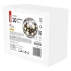 Kép 2/11 - LED karácsonyi üveggömb – hópelyhek, 12 cm, 3x AA, beltéri, meleg fehér, időzítő