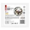 Kép 6/11 - LED karácsonyi üveggömb – hópelyhek, 12 cm, 3x AA, beltéri, meleg fehér, időzítő