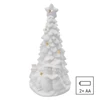 Kép 7/11 - Kerámia LED-es fa hóemberekkel, 33,5 cm, 2x AA, meleg fehér, időzítő