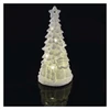 Kép 10/11 - Kerámia LED-es fa hóemberekkel, 33,5 cm, 2x AA, meleg fehér, időzítő