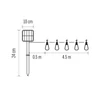 Kép 3/10 - LED lánc napelemmel - 10x party égő, 5 m, kültéri és beltér, vintage