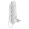Kép 1/4 - Hosszabbító 2 m  /  5 aljzat  /  fehér  /  PVC  /  1 mm2