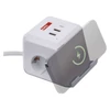 Kép 9/13 - Hosszabbító - kocka 2 m / 2 aljzat / fehér / 2×USB-A+1×USB-C+Qi / 1,5 mm2