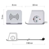 Kép 13/13 - Hosszabbító - kocka 2 m / 2 aljzat / fehér / 2×USB-A+1×USB-C+Qi / 1,5 mm2
