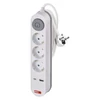 Kép 2/15 - Hosszabbító 2 m / 3 aljzat / kapcsolós / fehér / 1× USB-A + 1× USB-C  / 1,5 mm2