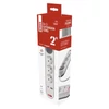 Kép 8/15 - Hosszabbító 2 m / 3 aljzat / kapcsolós / fehér / 1× USB-A + 1× USB-C  / 1,5 mm2