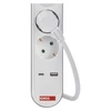 Kép 13/15 - Hosszabbító 2 m / 3 aljzat / kapcsolós / fehér / 1× USB-A + 1× USB-C  / 1,5 mm2