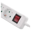 Kép 7/9 - Hosszabbító 2 m / 3 aljzat / kapcsolós / fehér / 1× USB-A + 1× USB-C  / 1,5 mm2