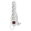 Kép 1/9 - Hosszabbító 1,4 m  /  5 aljzat  /  fehér  /  PVC  /  1 mm2