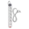 Kép 3/16 - Hosszabbító 3 m / 5 aljzat / kapcsolós / fehér / 1× USB-A + 1× USB-C  / 1,5 mm2