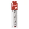 Kép 6/16 - Hosszabbító 3 m / 5 aljzat / kapcsolós / fehér / 1× USB-A + 1× USB-C  / 1,5 mm2