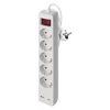 Kép 1/8 - Hosszabbító 3 m / 5 aljzat / kapcsolós / fehér / 1× USB-A + 1× USB-C  / 1,5 mm2