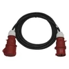 Kép 1/8 - 3 fázisú kültéri hosszabbító 20 m / 1 aljzat / fekete / gumi / 400 V / 4 mm2