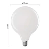 Kép 4/11 - LED izzó Filament G125 / E27 / 18 W (150 W) / 2452 lm / Meleg fehér