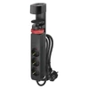 Kép 1/15 - Hosszabbító kábel 1,5 m/3 aljzat/kapcsoló/asztalra szerelhető/USB/fekete/PVC/1,5 mm2 
