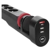 Kép 6/15 - Hosszabbító kábel 1,5 m/3 aljzat/kapcsoló/asztalra szerelhető/USB/fekete/PVC/1,5 mm2 