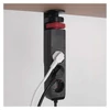 Kép 8/15 - Hosszabbító kábel 1,5 m/3 aljzat/kapcsoló/asztalra szerelhető/USB/fekete/PVC/1,5 mm2 