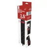Kép 13/15 - Hosszabbító kábel 1,5 m/3 aljzat/kapcsoló/asztalra szerelhető/USB/fekete/PVC/1,5 mm2 