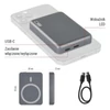 Kép 16/32 - EMOS Powerbank WI 522, 5 000 mAh, 20 W+Wireless, szürke