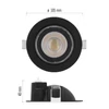 Kép 4/17 - LED reflektor GERI fekete, kerek, 6,5W CCT