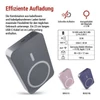 Kép 6/32 - EMOS Powerbank WI 1046, 10 000 mAh, 20 W+Wireless, szürke