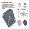 Kép 8/32 - EMOS Powerbank WI 1046, 10 000 mAh, 20 W+Wireless, szürke