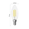 Kép 4/10 - LED izzó Filament gyertya / E14 / 7 W (75 W) / 1055 lm / természetes fehér