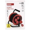 Kép 7/13 - Kültéri kábeldob 25 m / 4 aljzat / fekete / gumi / 230V/400V / 1,0 mm2