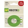 Kép 1/3 - GP ReCyko NiMH Akkumulátor HR03 (AAA) 950mAh 4+2db