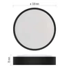 Kép 4/17 - LED felületi lámpatest RORI kerek, fekete, 17W, CCT
